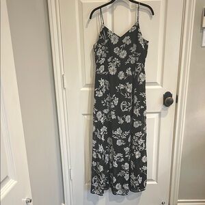 J. Crew Black and White Floral Maxi Dress